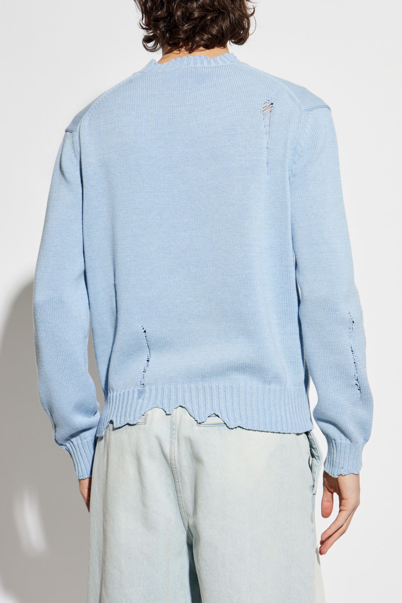 【送料&関税込】Alexander McQueen Light-blue Cotton Sweater Light blue Cotton sweater Alexander McQueen - Vitkac Italy